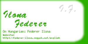 ilona federer business card